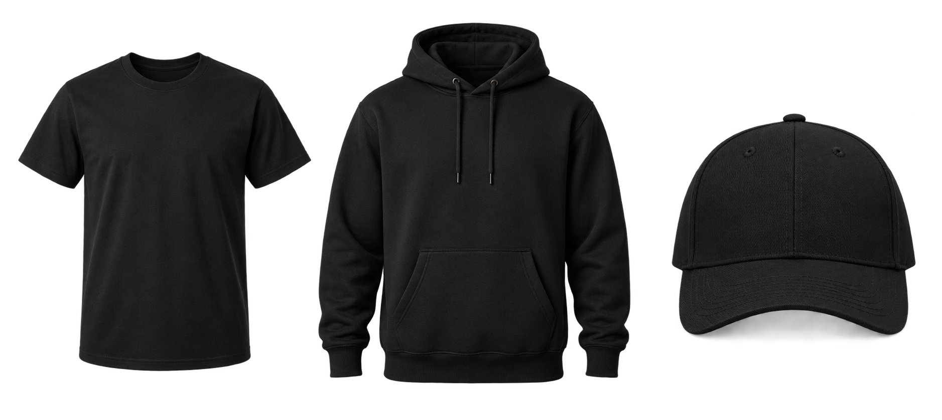 Blank black T-shirt product preview